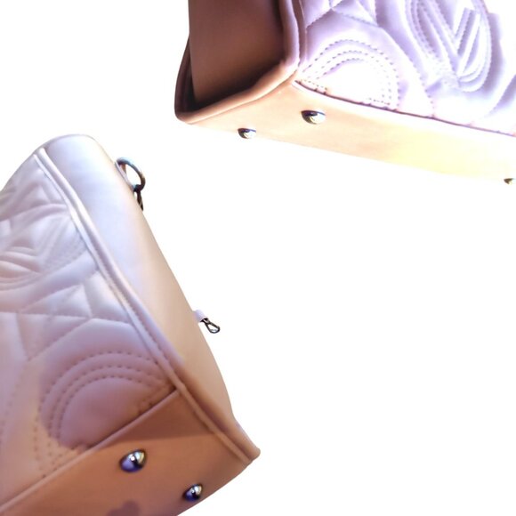 Valentino Orlandi NEW❤️‍🔥 2 Pc Taupe Tote & Pouch 3 Compartment NWT $359 - Picture 7 of 9